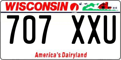 WI license plate 707XXU