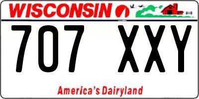 WI license plate 707XXY