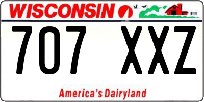 WI license plate 707XXZ