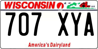 WI license plate 707XYA