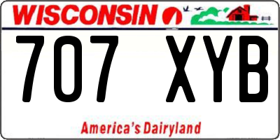 WI license plate 707XYB