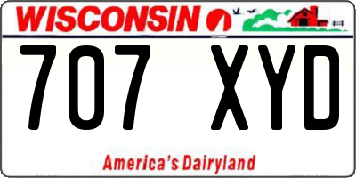 WI license plate 707XYD