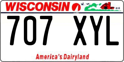 WI license plate 707XYL