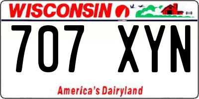 WI license plate 707XYN