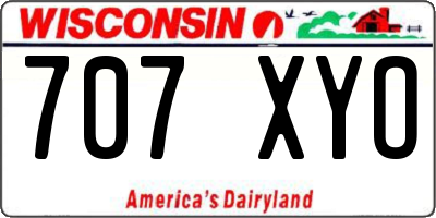 WI license plate 707XYO