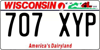 WI license plate 707XYP