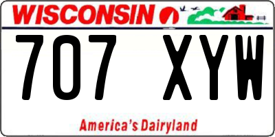 WI license plate 707XYW