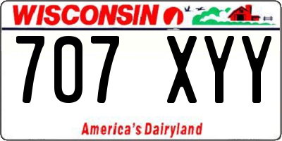 WI license plate 707XYY