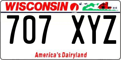 WI license plate 707XYZ