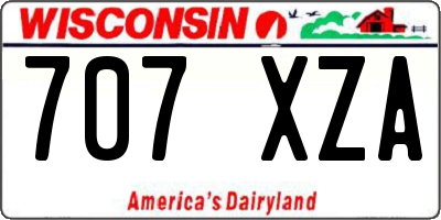 WI license plate 707XZA