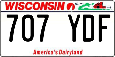 WI license plate 707YDF