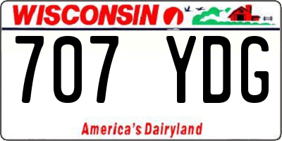 WI license plate 707YDG