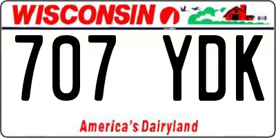 WI license plate 707YDK