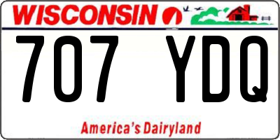 WI license plate 707YDQ