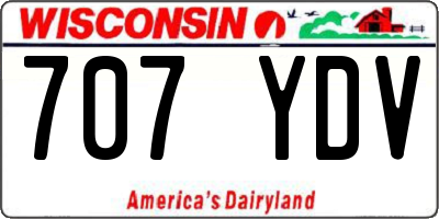 WI license plate 707YDV