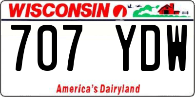 WI license plate 707YDW