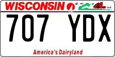 WI license plate 707YDX