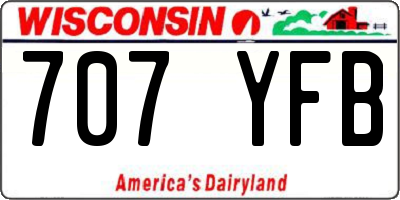 WI license plate 707YFB