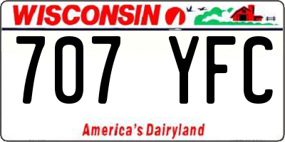 WI license plate 707YFC