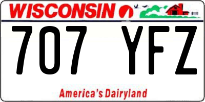 WI license plate 707YFZ