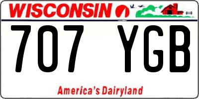 WI license plate 707YGB