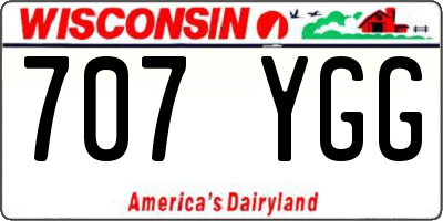 WI license plate 707YGG