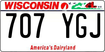 WI license plate 707YGJ