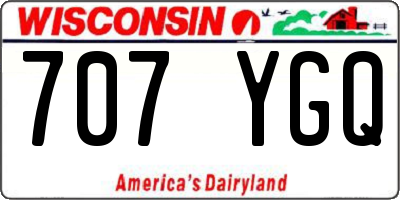 WI license plate 707YGQ