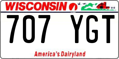 WI license plate 707YGT