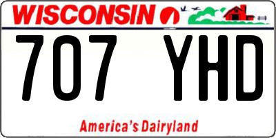 WI license plate 707YHD