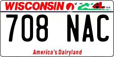 WI license plate 708NAC