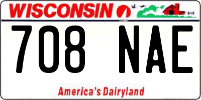 WI license plate 708NAE