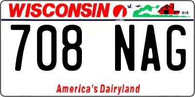 WI license plate 708NAG