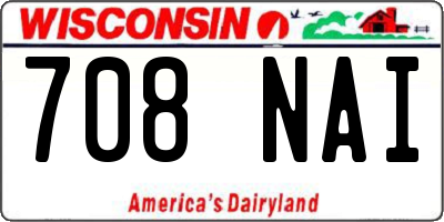 WI license plate 708NAI