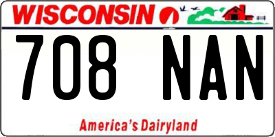 WI license plate 708NAN