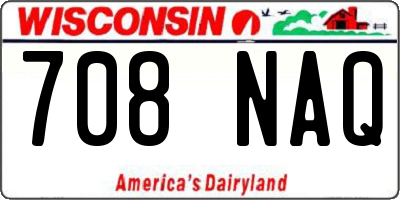 WI license plate 708NAQ
