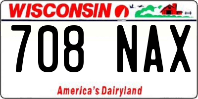 WI license plate 708NAX