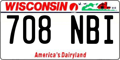 WI license plate 708NBI