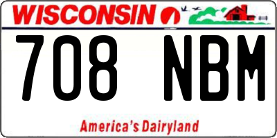 WI license plate 708NBM