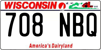 WI license plate 708NBQ