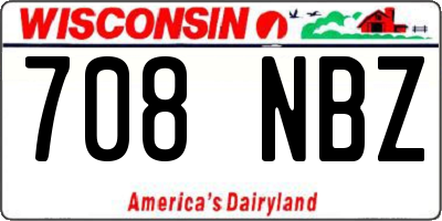WI license plate 708NBZ