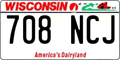 WI license plate 708NCJ