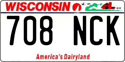 WI license plate 708NCK