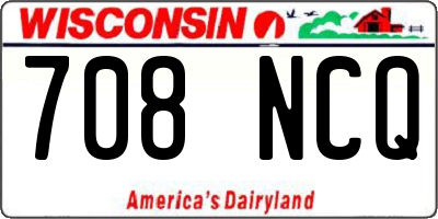 WI license plate 708NCQ