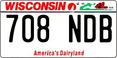 WI license plate 708NDB