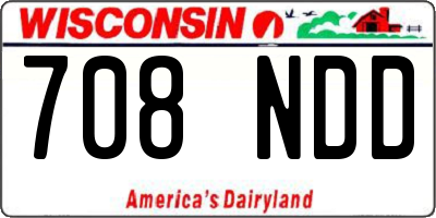 WI license plate 708NDD