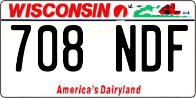 WI license plate 708NDF