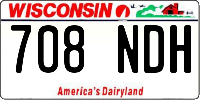 WI license plate 708NDH