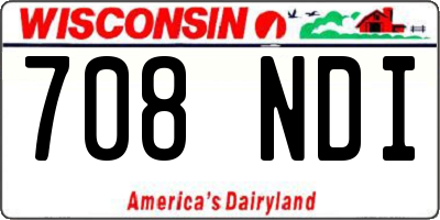 WI license plate 708NDI