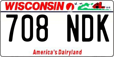 WI license plate 708NDK